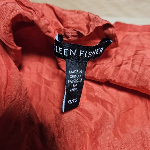 Eileen Fisher Crushed Silk Tiered Dress XL - Picture 4 of 9